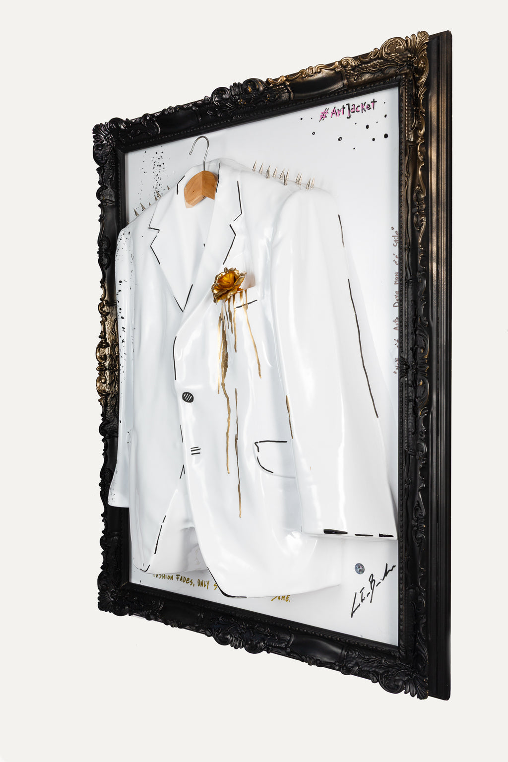 #ArtJacket White Gold Rose