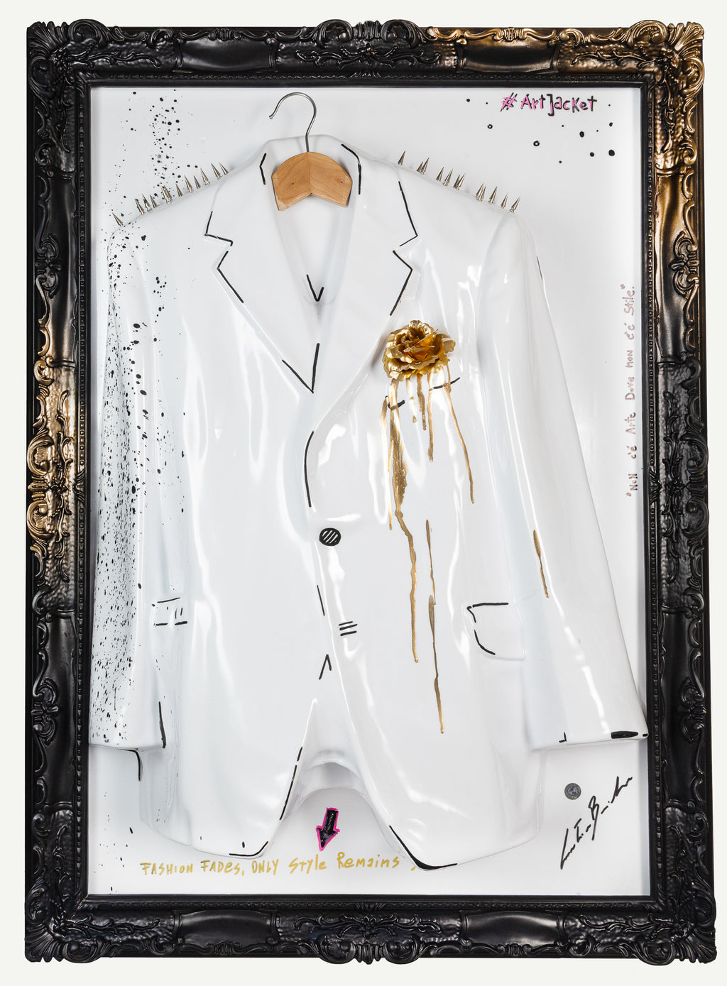 #ArtJacket White Gold Rose