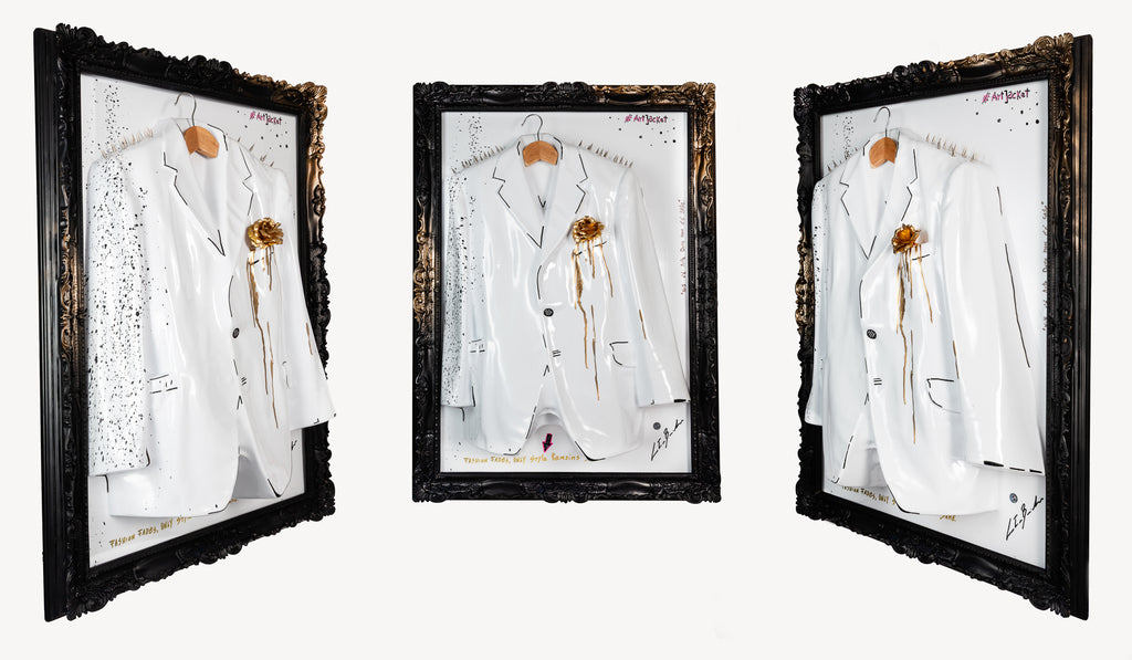 #ArtJacket White Gold Rose