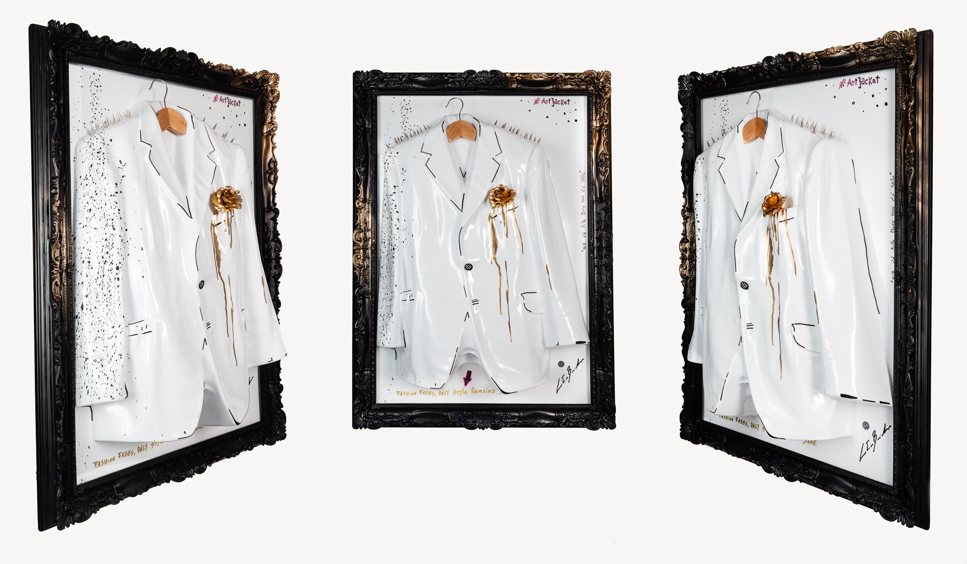 #ArtJacket White Gold Rose